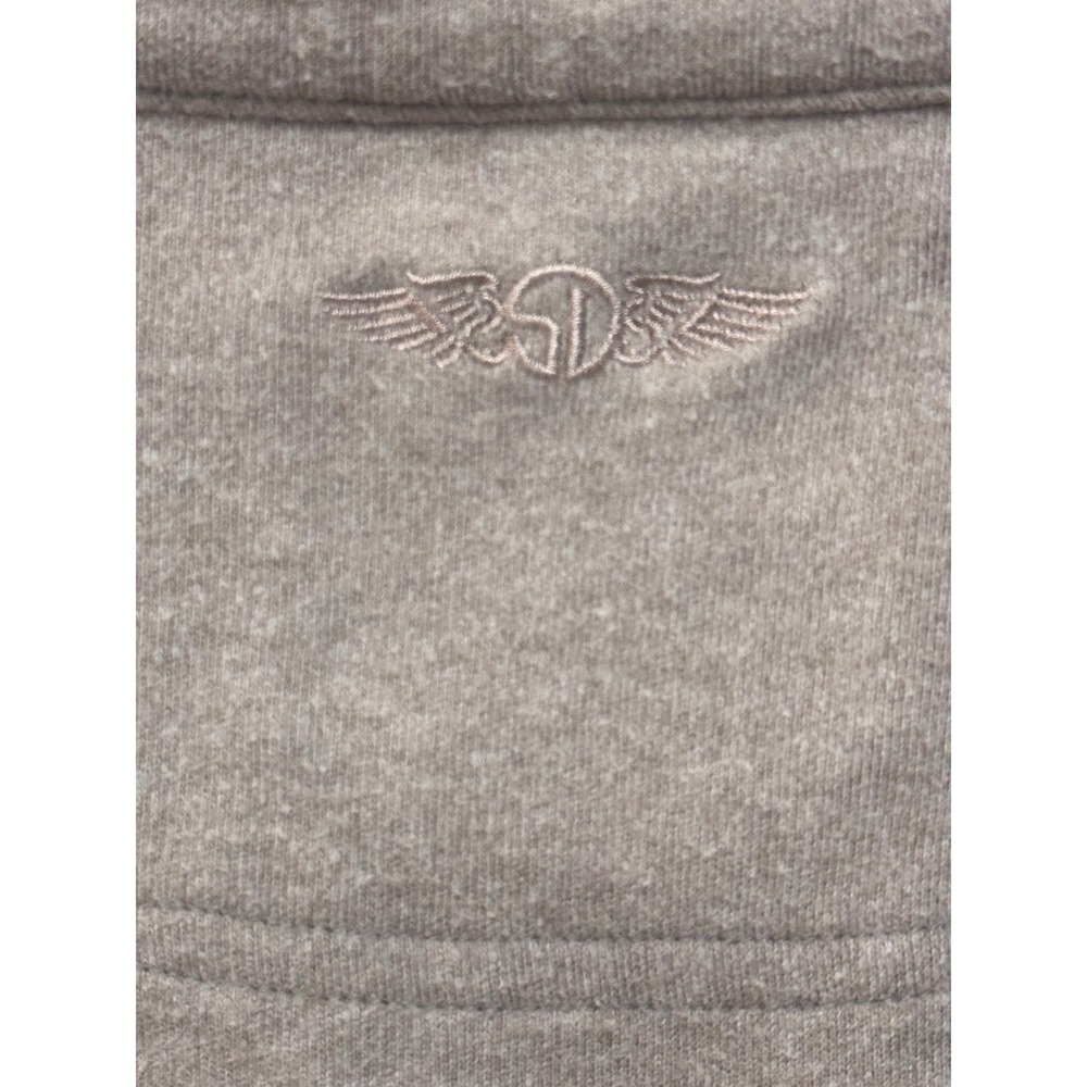 Straight Down Cal Poly Mustangs Quarter Zip Pullover Tan Cotton Mens Small - Picture 8 of 11